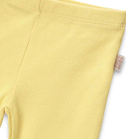 Newborn - Ribbed leggings Beige 9 - 12 M