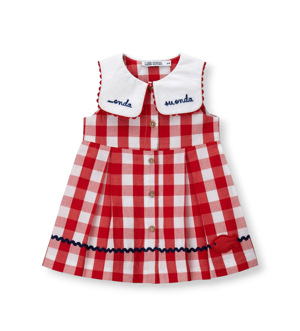 Newborn - Dress with collar 9 - 12 M Red