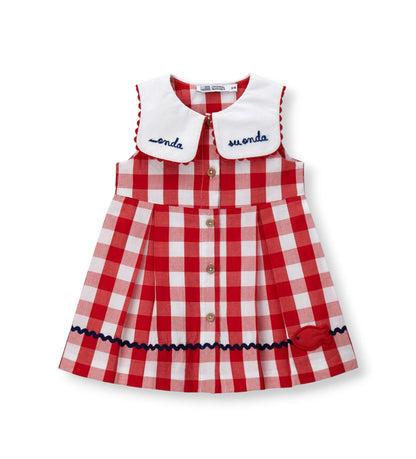 Newborn - Dress with collar 9 - 12 M Red