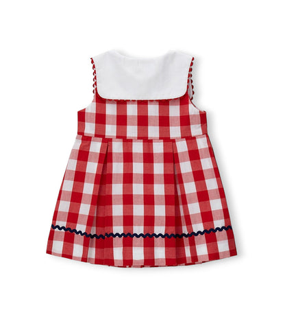 Newborn - Dress with collar 9 - 12 M Red
