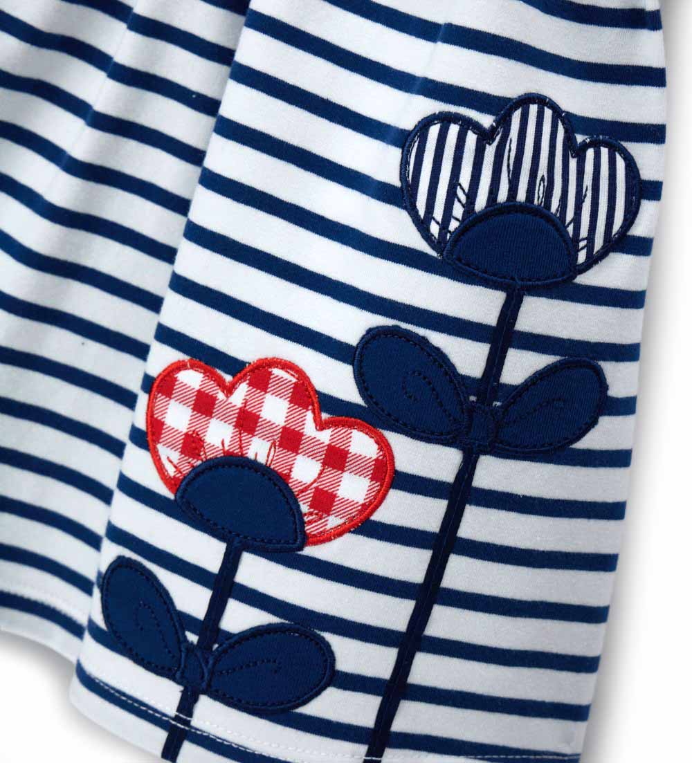 Newborn - Striped dress 9 - 12 M Blue