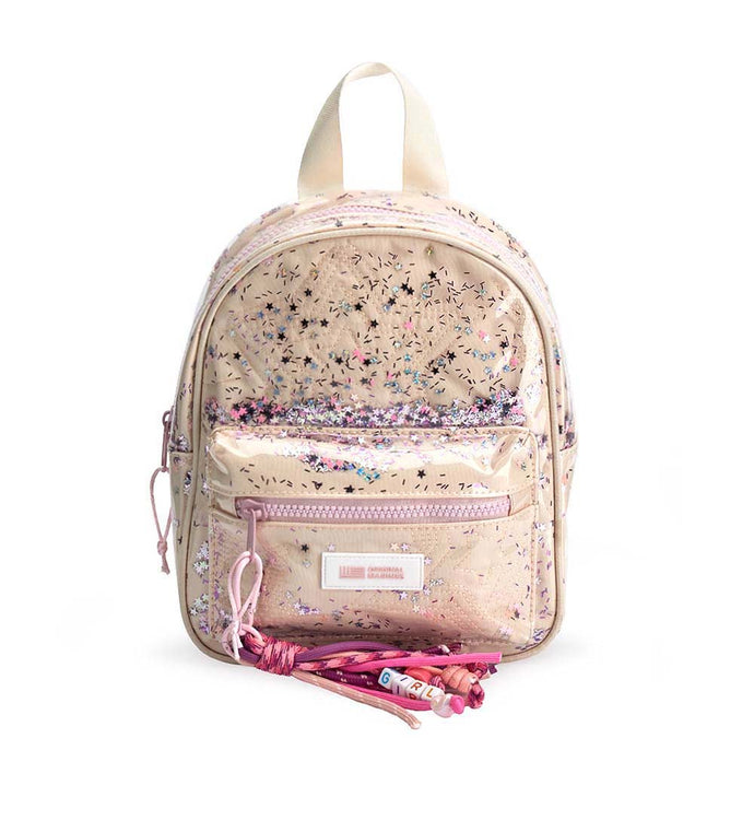 Girl - Glitter backpack Beige