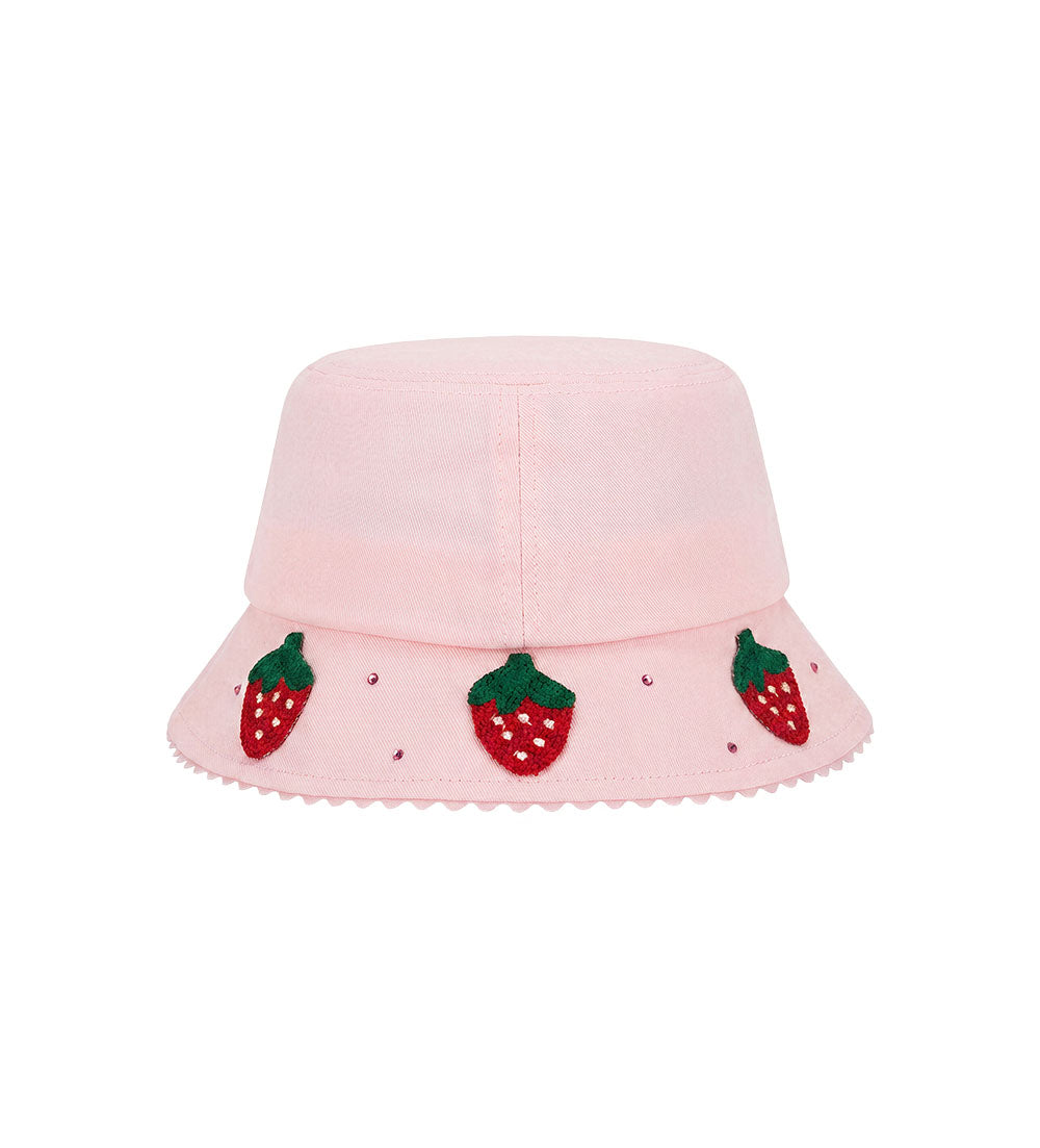 Girl - Hat with strawberries 2 - 3 Y Pink