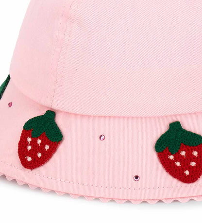 Girl - Hat with strawberries 2 - 3 Y Pink