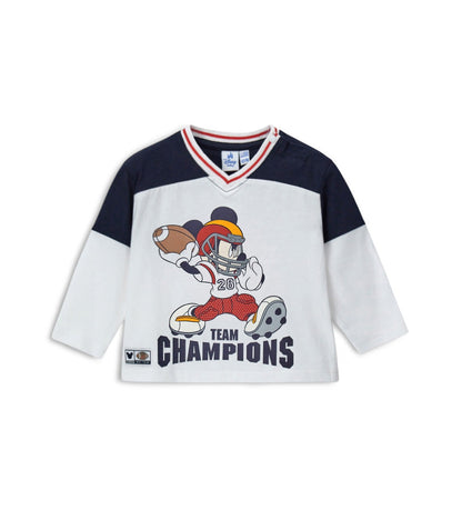 Boy - Disney V-neck T-shirt 9 - 12 M White