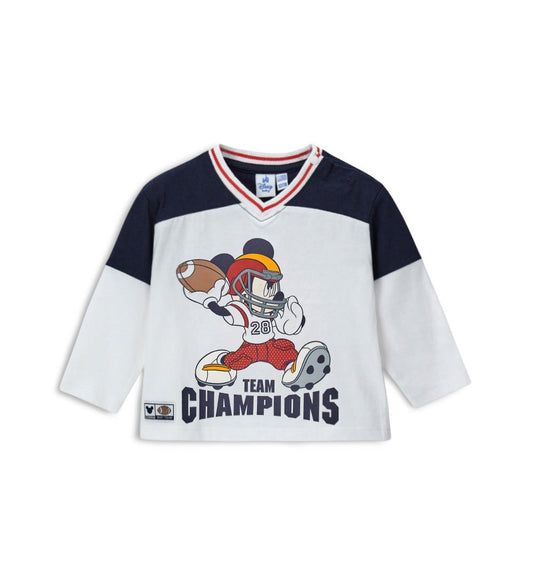 Boy - Disney V-neck T-shirt 9 - 12 M White