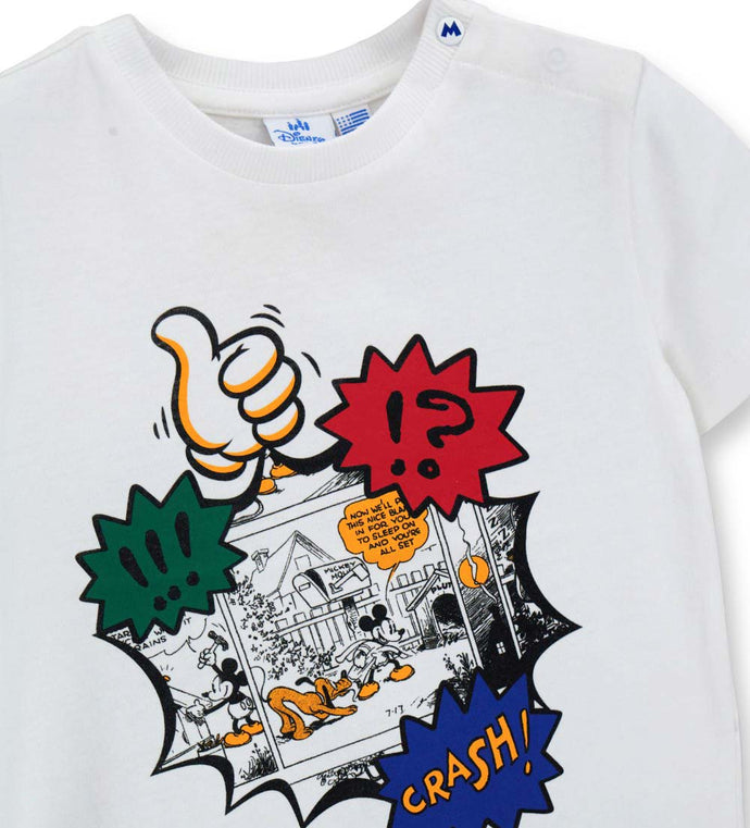 Boy - Disney t-shirt and bermuda set 9 - 12 M White