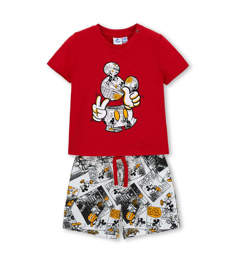 Boy - Disney t-shirt and bermuda set 9 - 12 M White