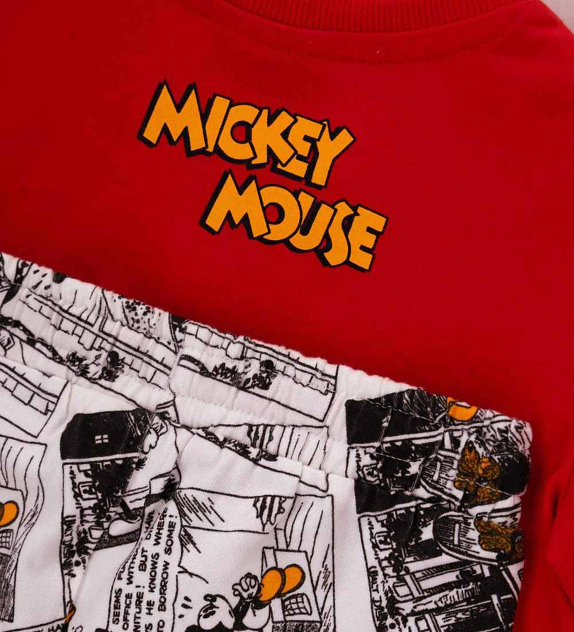 Boy - Disney t-shirt and bermuda set 9 - 12 M White