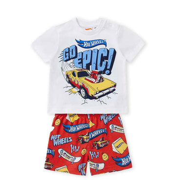 Boy - Hot Wheels Pajamas 9 - 12 M White
