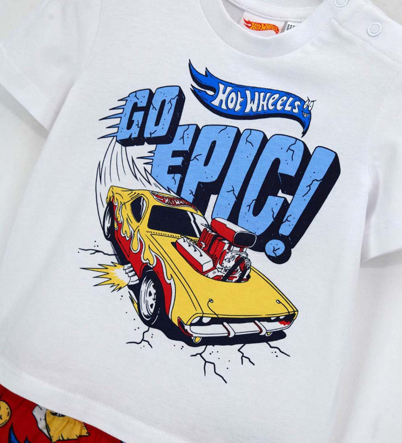 Boy - Hot Wheels Pajamas 9 - 12 M White