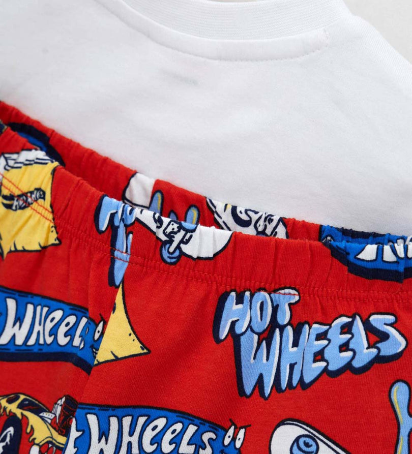 Boy - Hot Wheels Pajamas 9 - 12 M White