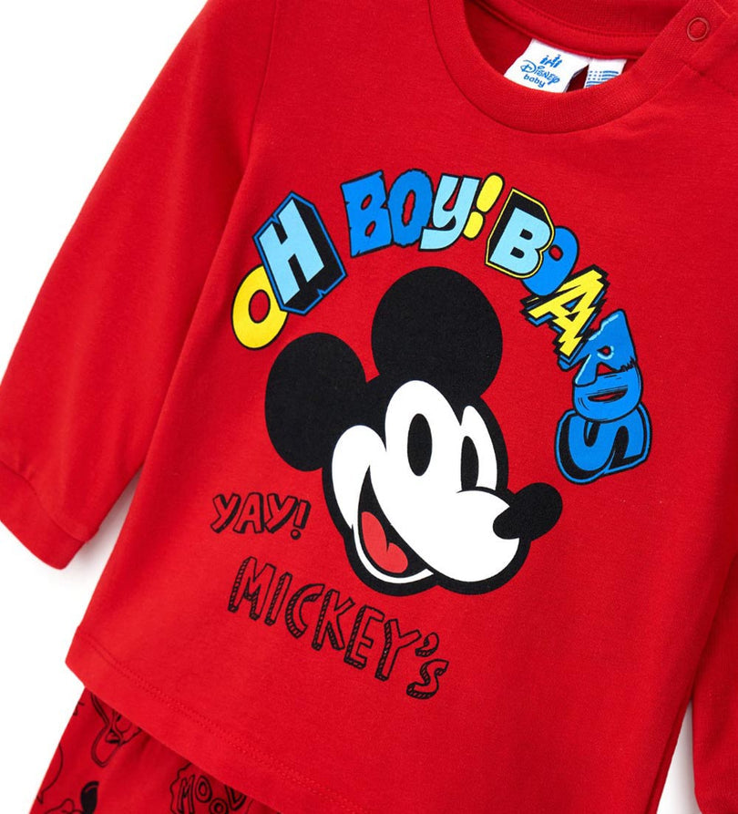 Boy - Disney Mickey Pajamas 9 - 12 M Red