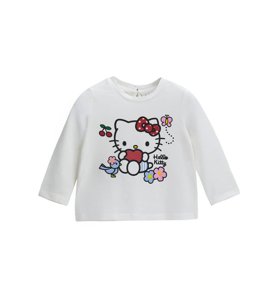 Girl - Hello Kitty Flower T-Shirt 9 - 12 M White