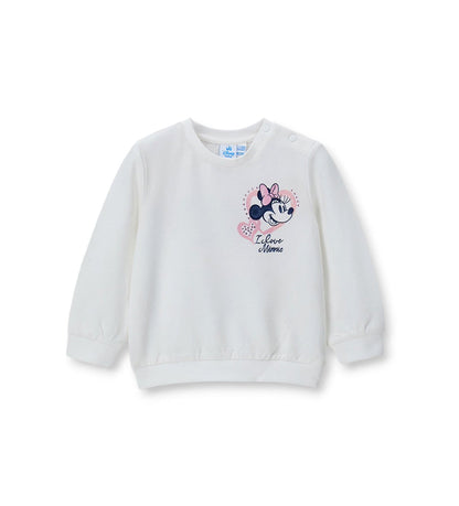 Girl - White Minnie Mouse sweatshirt 9 - 12 M White