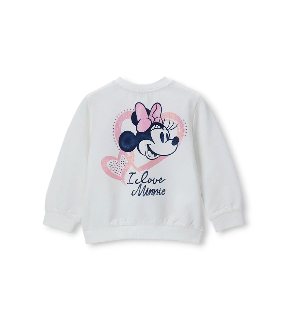 Girl - White Minnie Mouse sweatshirt 9 - 12 M White