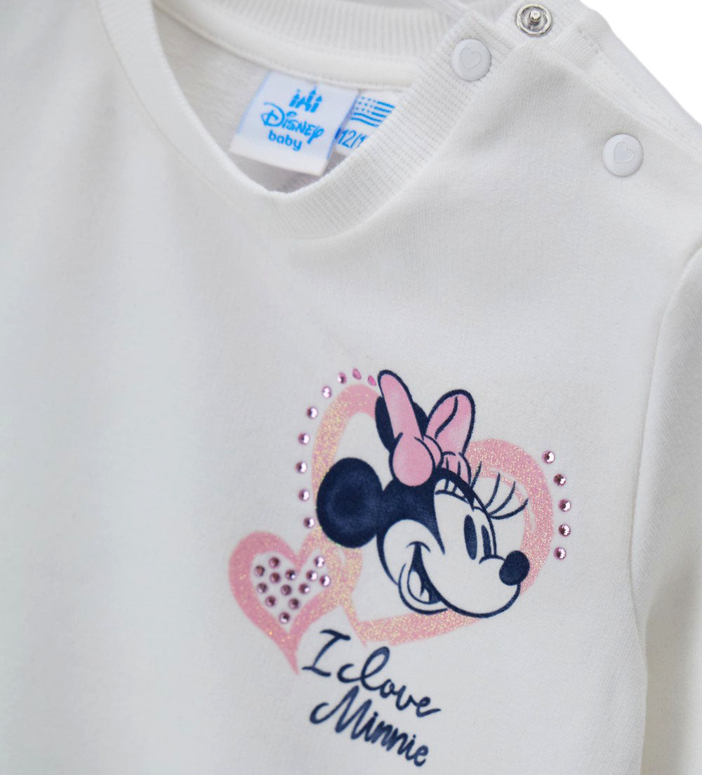 Girl - White Minnie Mouse sweatshirt 9 - 12 M White