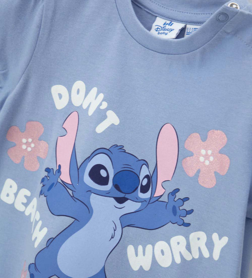 Girl - Stitch and Angel Pajamas 9 - 12 M Blue
