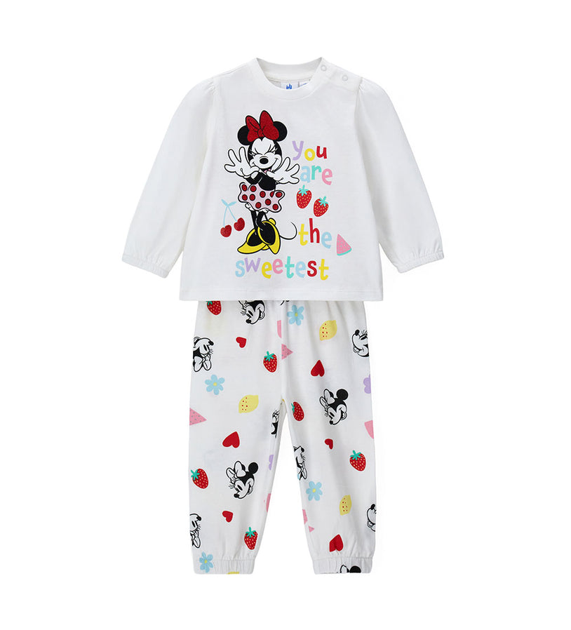 Girl - Disney Minnie Mouse Pajamas 9 - 12 M White
