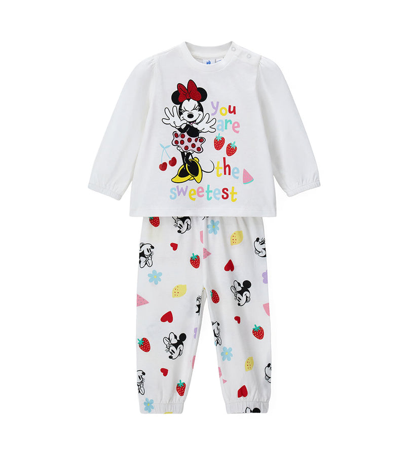 Girl - Disney Minnie Mouse Pajamas 9 - 12 M White