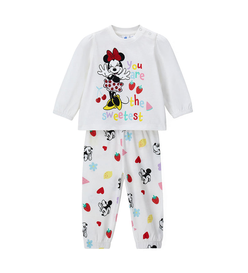 Girl - Disney Minnie Mouse Pajamas 9 - 12 M White