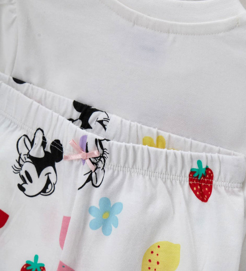 Girl - Disney Minnie Mouse Pajamas 9 - 12 M White