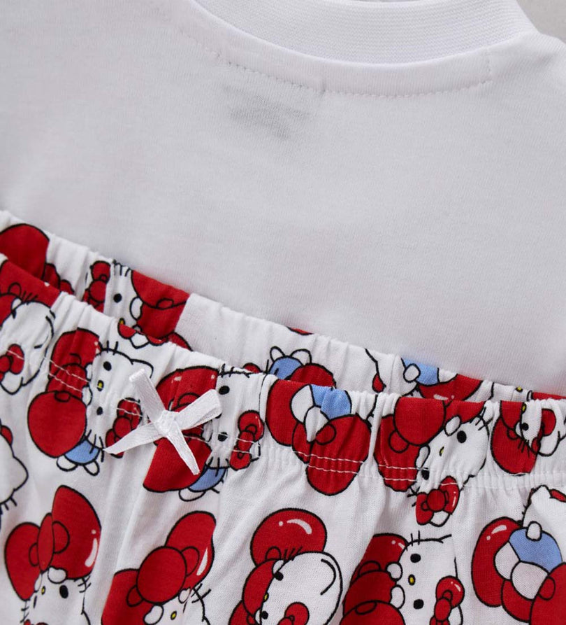 Girl - Hello Kitty Glitter Pajamas 9 - 12 M White