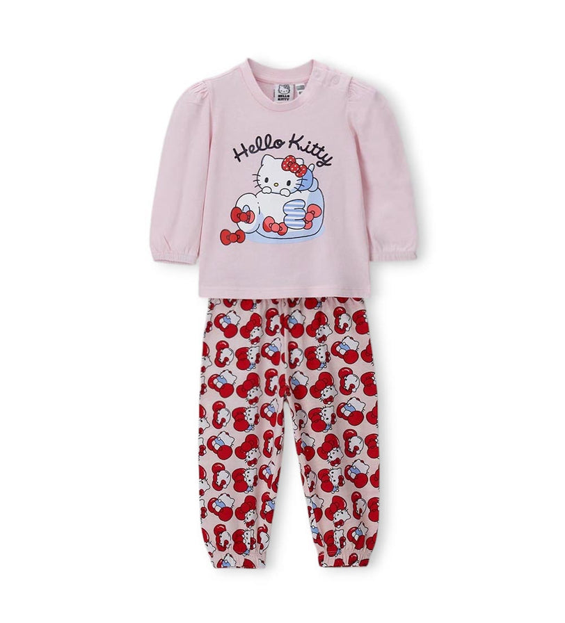 Girl - Hello Kitty Glitter Pajamas 9 - 12 M White