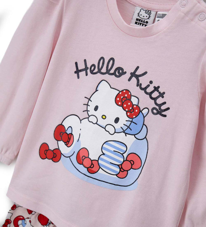 Girl - Hello Kitty Glitter Pajamas 9 - 12 M White