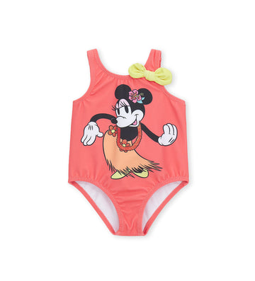 Girl - Disney One-Piece Swimsuit 9 - 12 M Orange