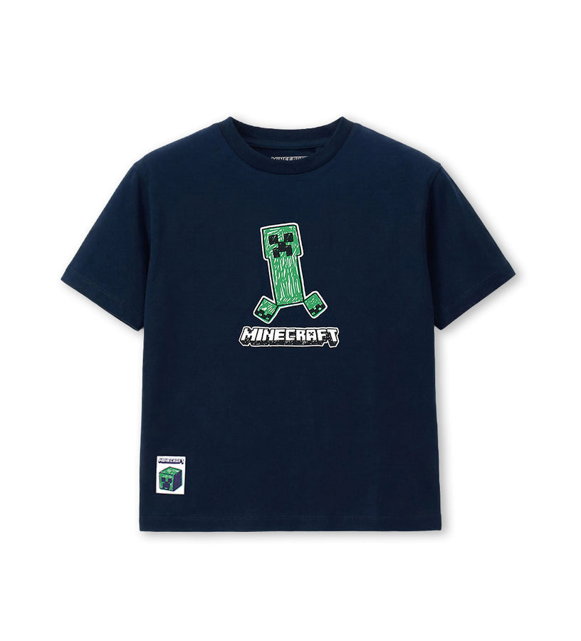 Boy - Minecraft Creeper T-shirt 9 - 10 Y Blue