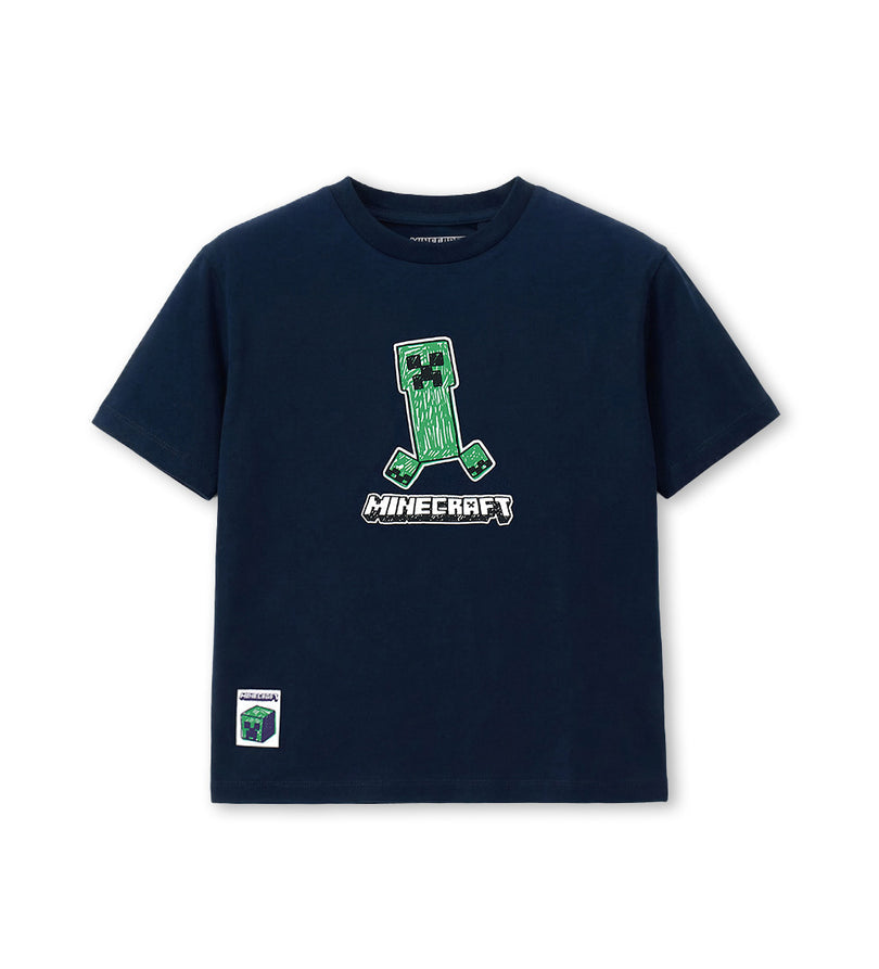 Boy - Minecraft Creeper T-shirt 9 - 10 Y Blue