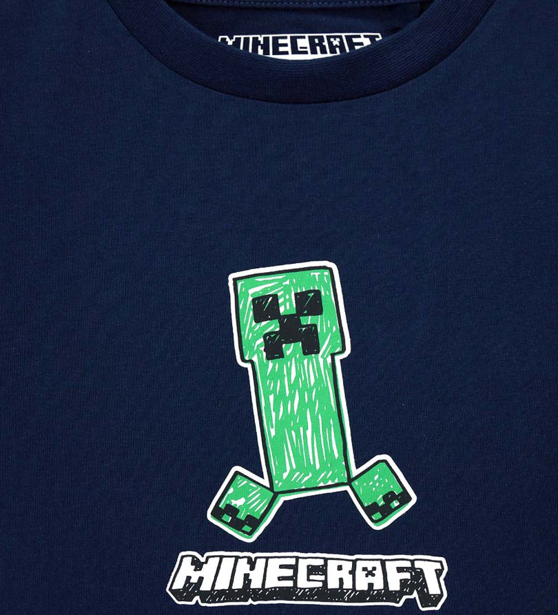 Boy - Minecraft Creeper T-shirt 9 - 10 Y Blue
