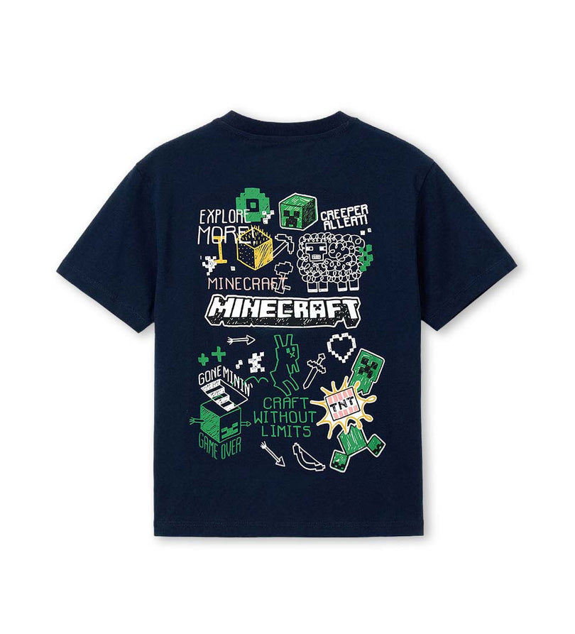 Boy - Minecraft Creeper T-shirt 9 - 10 Y Blue