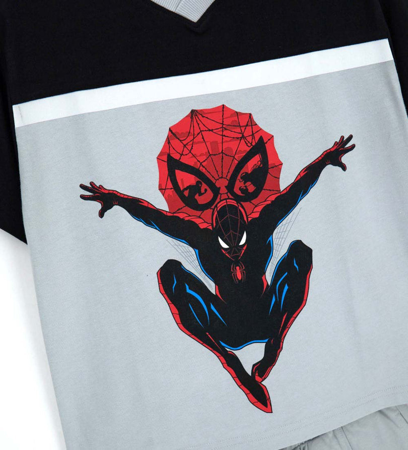 Boy - Marvel T-shirt and Bermuda Shorts Set 9 - 10 Y Black