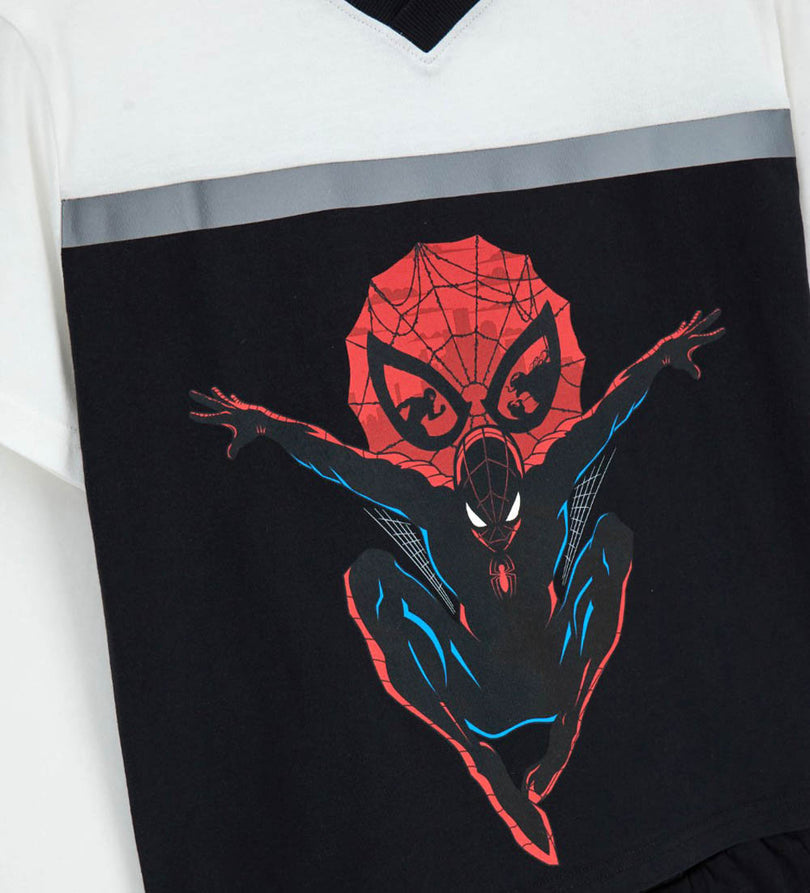 Boy - Marvel T-shirt and Bermuda Shorts Set 9 - 10 Y Black