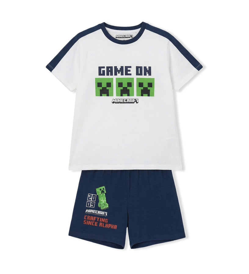 Boy - Minecraft Pajamas 9 - 10 Y White