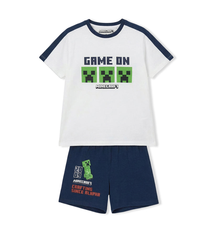 Boy - Minecraft Pajamas 9 - 10 Y White
