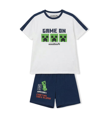 Boy - Minecraft Pajamas 9 - 10 Y White
