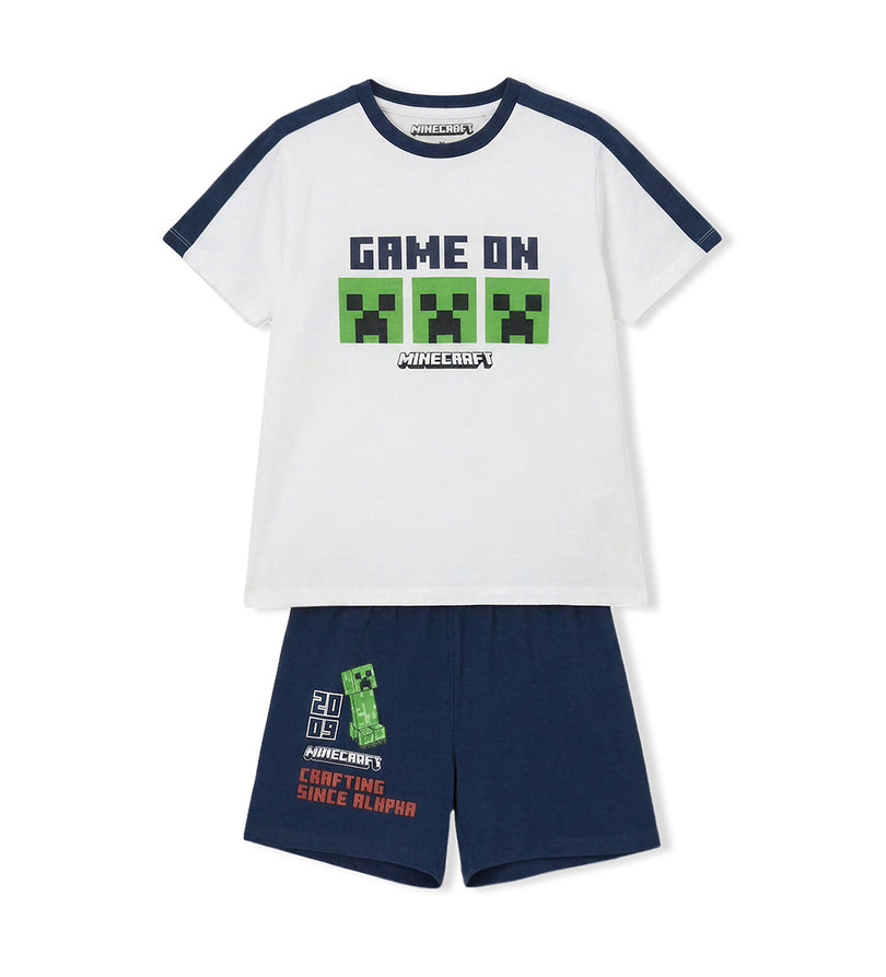 Boy - Minecraft Pajamas 9 - 10 Y White