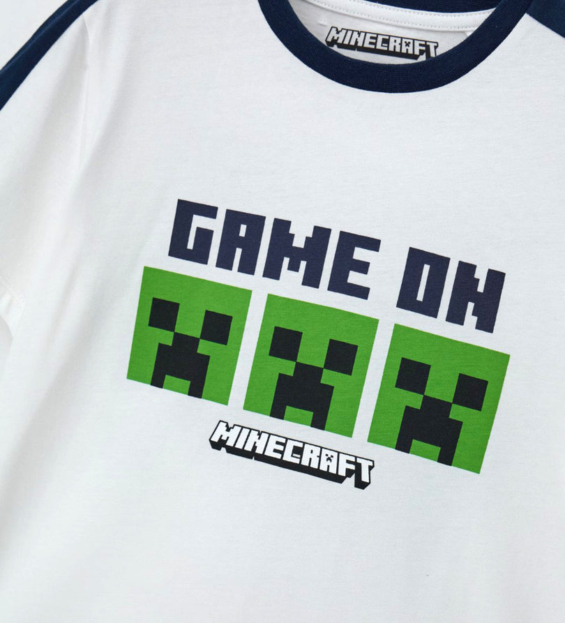 Boy - Minecraft Pajamas 9 - 10 Y White