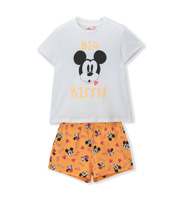 Girl - Disney Mickey Pajamas 9 - 10 Y White
