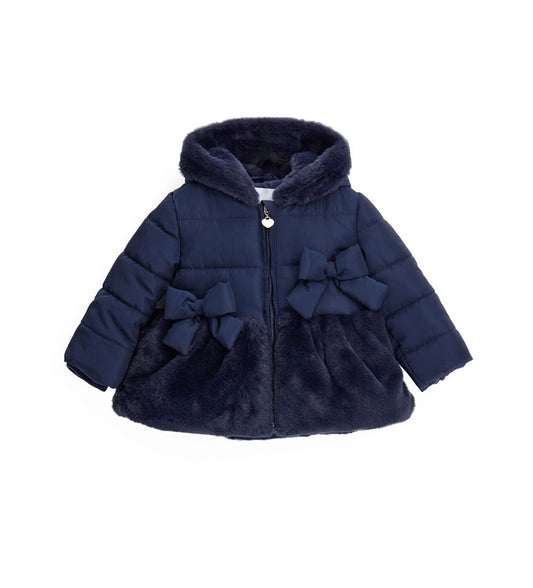 BABY GIRL'S JACKET WITH FAUX FUR