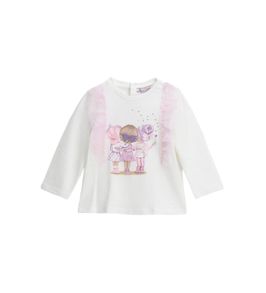 BABY GIRL'S T-SHIRT WITH TULLE-1