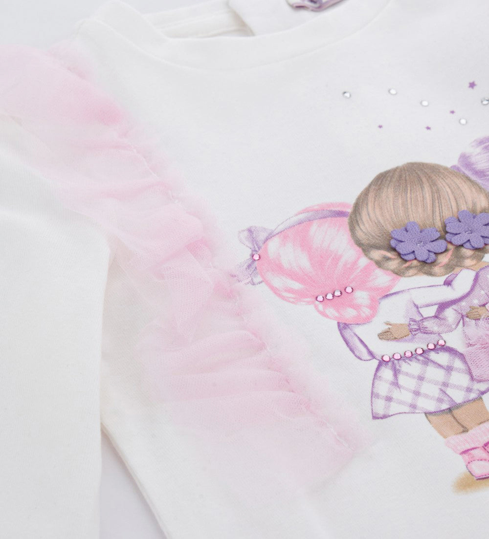 BABY GIRL'S T-SHIRT WITH TULLE-2