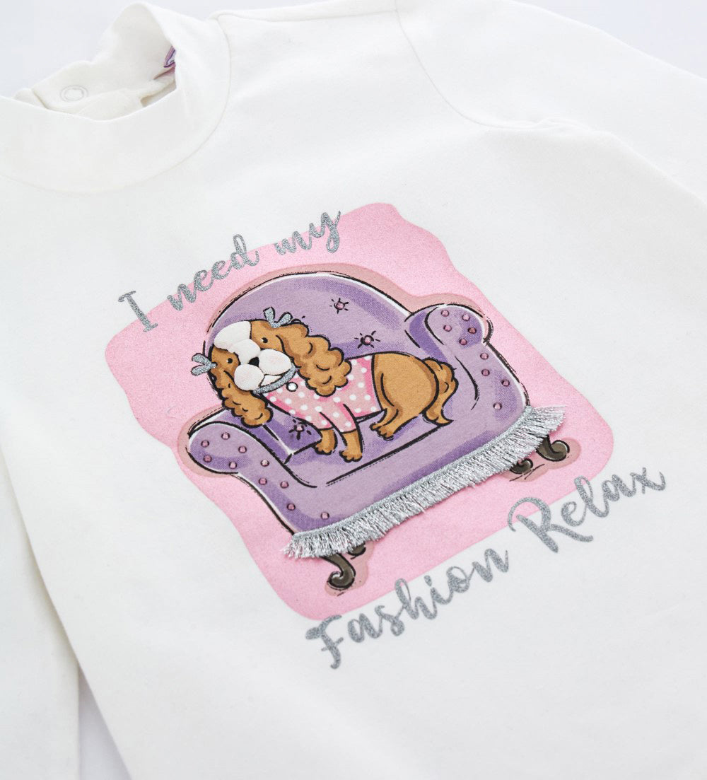 BABY GIRL'S T-SHIRT WITH TURTLENECK-1