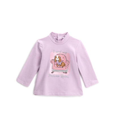 BABY GIRL'S T-SHIRT WITH TURTLENECK