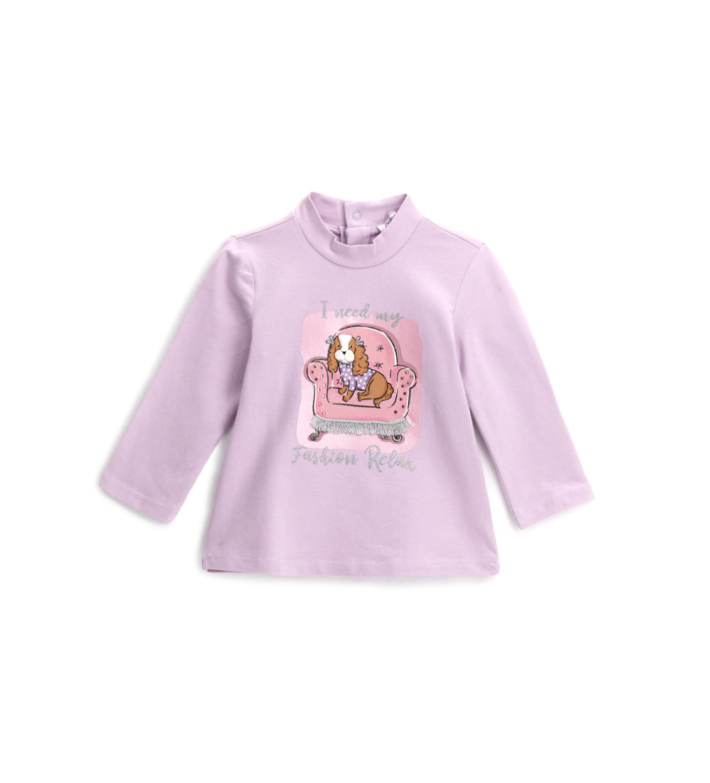 BABY GIRL'S T-SHIRT WITH TURTLENECK-4