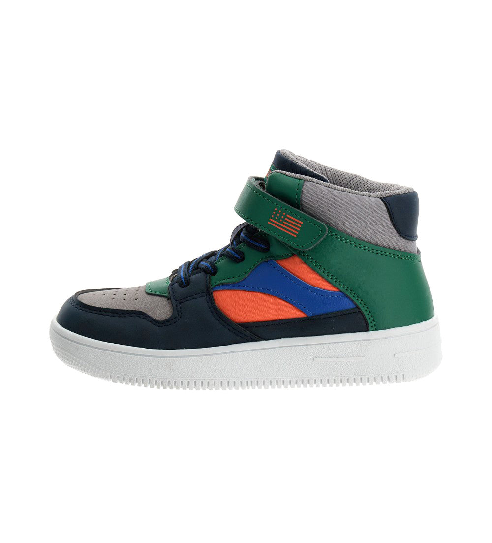 BOY'S FAUX LEATHER SNEAKERS-1